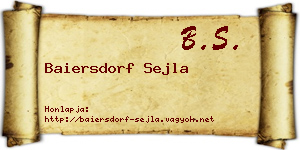 Baiersdorf Sejla névjegykártya